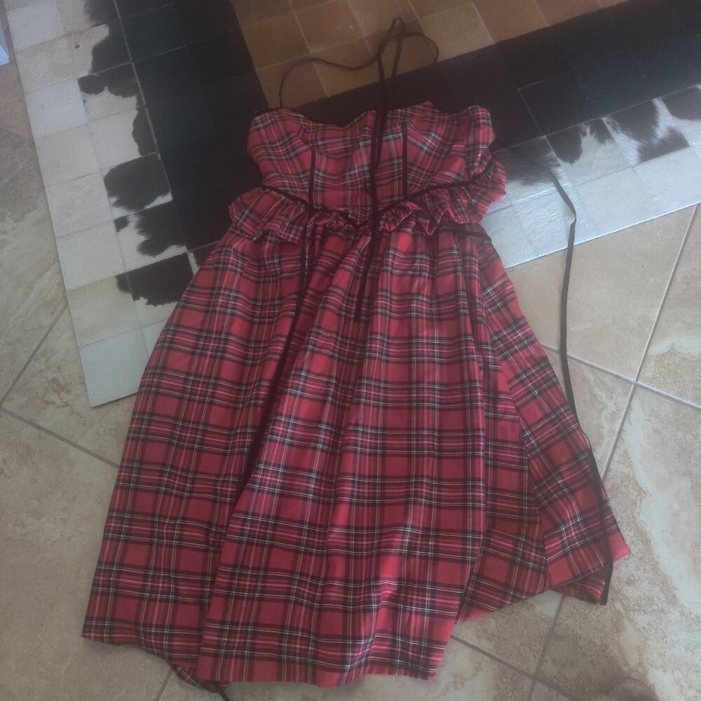 Eliza Faulkner plaid dress size XL New